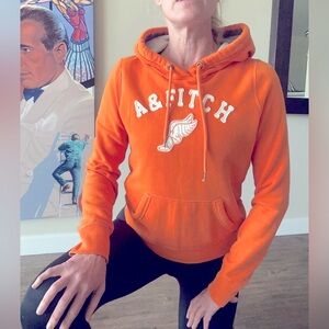 Abercrombie & Fitch orange sweatshirt M $90